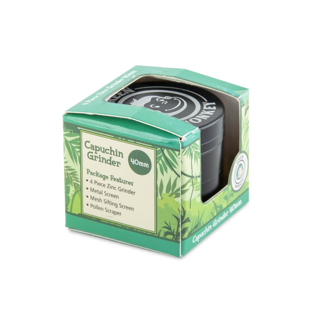 Green Monkey Grinder - Capuchin 4pc - 40mm - Discreet Smoker