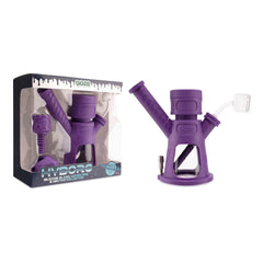 Ooze Hyborg Silicone Glass 4-in-1 Hybrid Water Pipe and Nectar Collector - Discreet Smoker