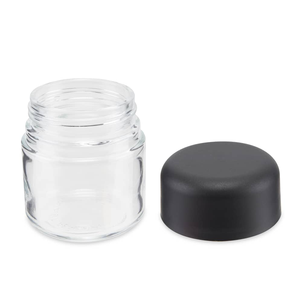 3oz Child Resistant Glass Jar and Cap 160ct Bulk - Discreet Smoker
