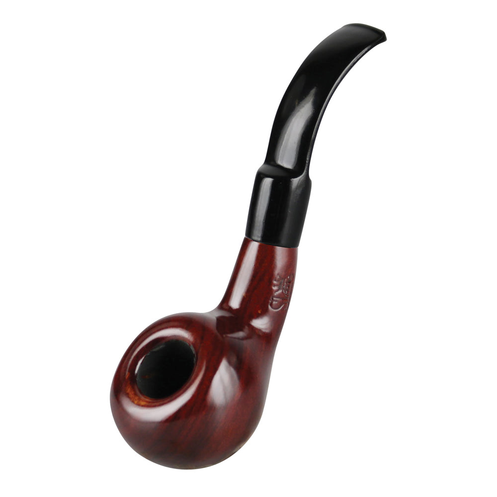 Pulsar Shire Pipes Bent Tomato Cherry Wood - 5.3" - Discreet Smoker