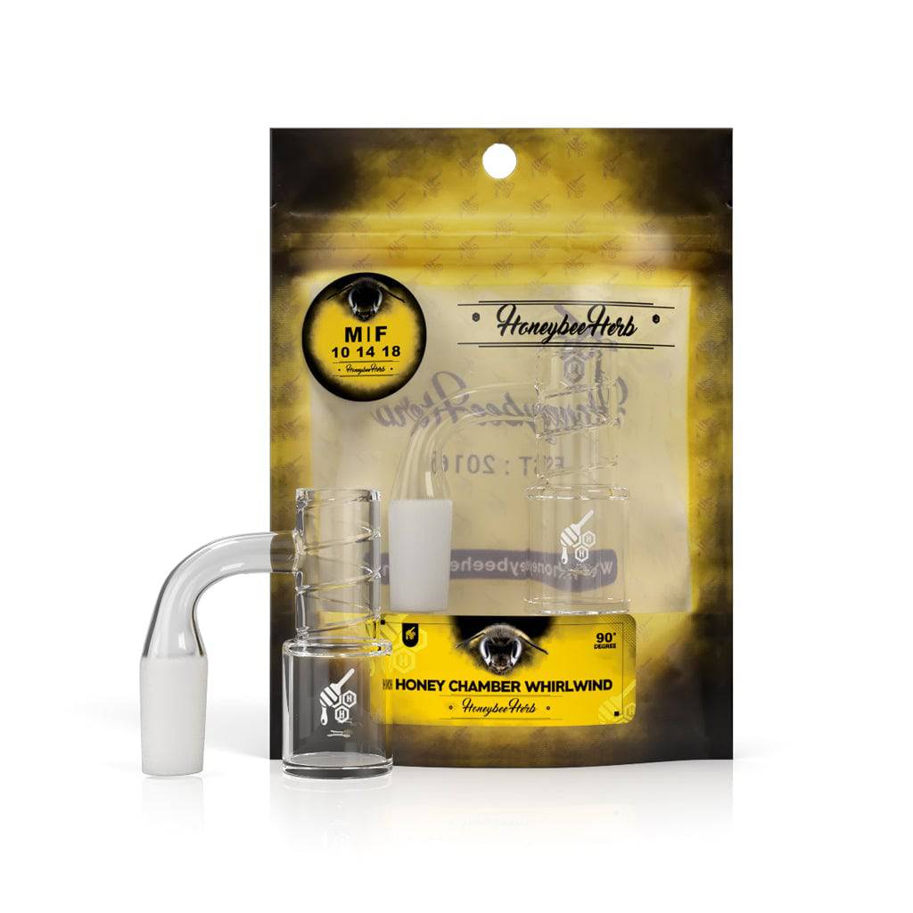 HONEY CHAMBER WHIRLWIND QUARTZ BANGER - 90° DEGREE | YL - Discreet Smoker
