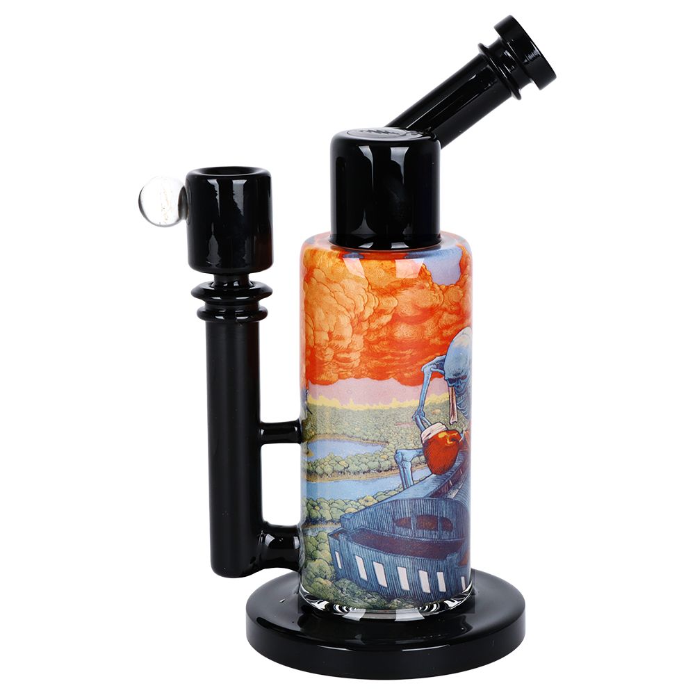 Grateful Dead x Pulsar Inside Print Water Pipe - 8.5" / 14mm F / Boxer - Discreet Smoker