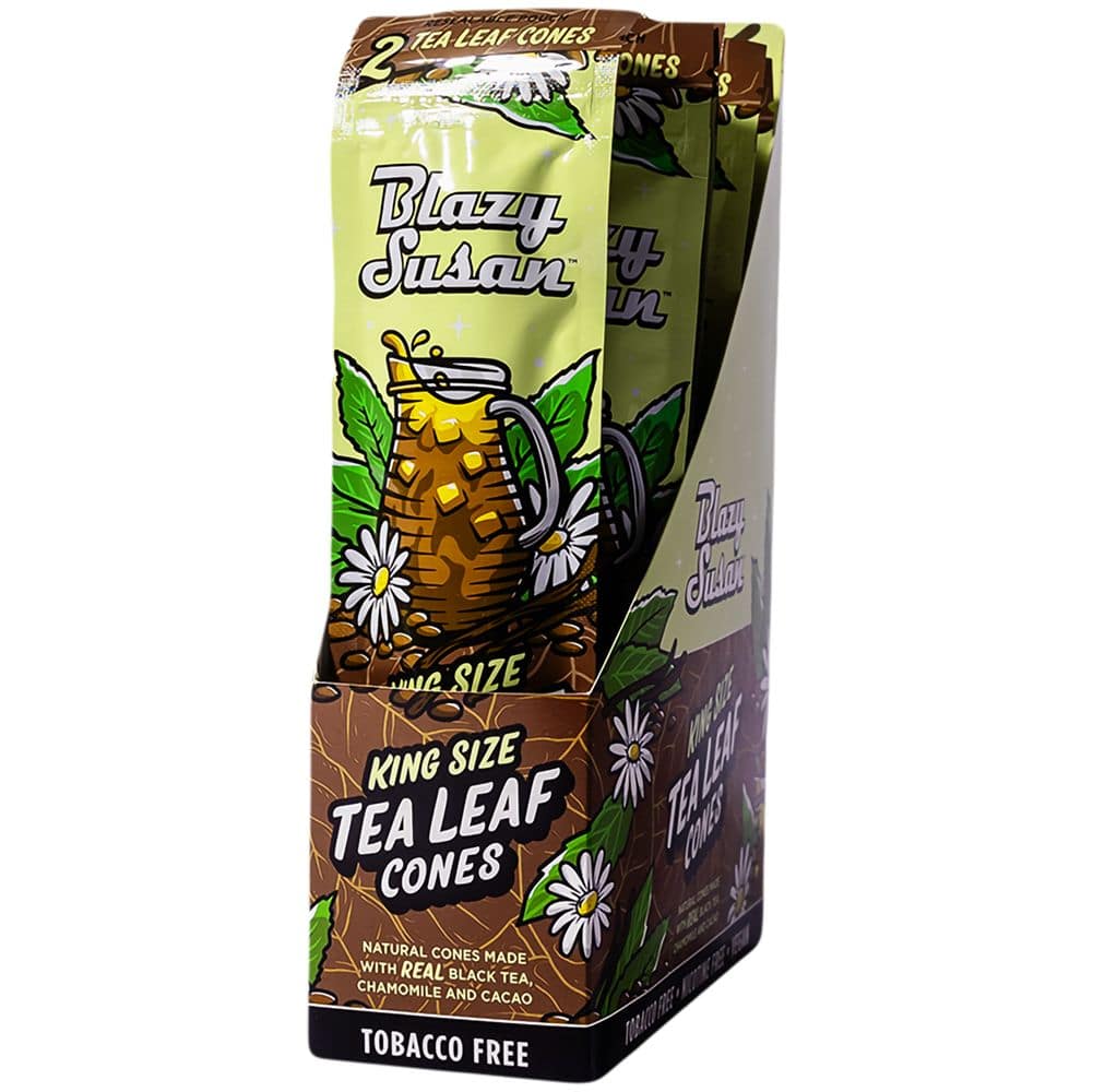 Blazy Susan Tea Leaf Cones- 2pc / King Size 10ct - Discreet Smoker