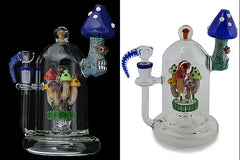 Handmade Mushroom Glass Water Pipe - Discreet Smoker