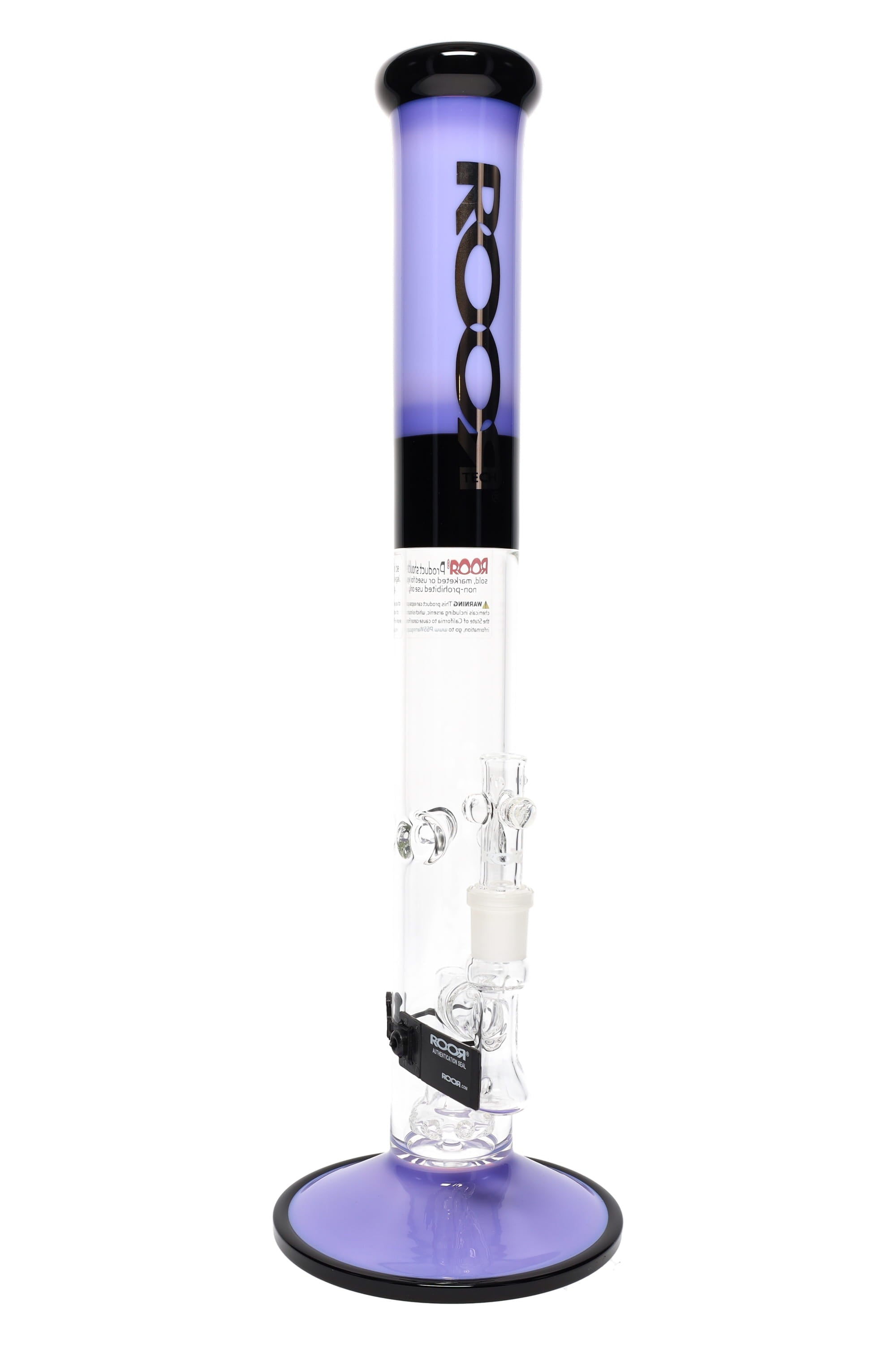 ROOR Tech 18″ Colored Straight Tube with Showerhead Perc – 5 mm Thick - Discreet Smoker