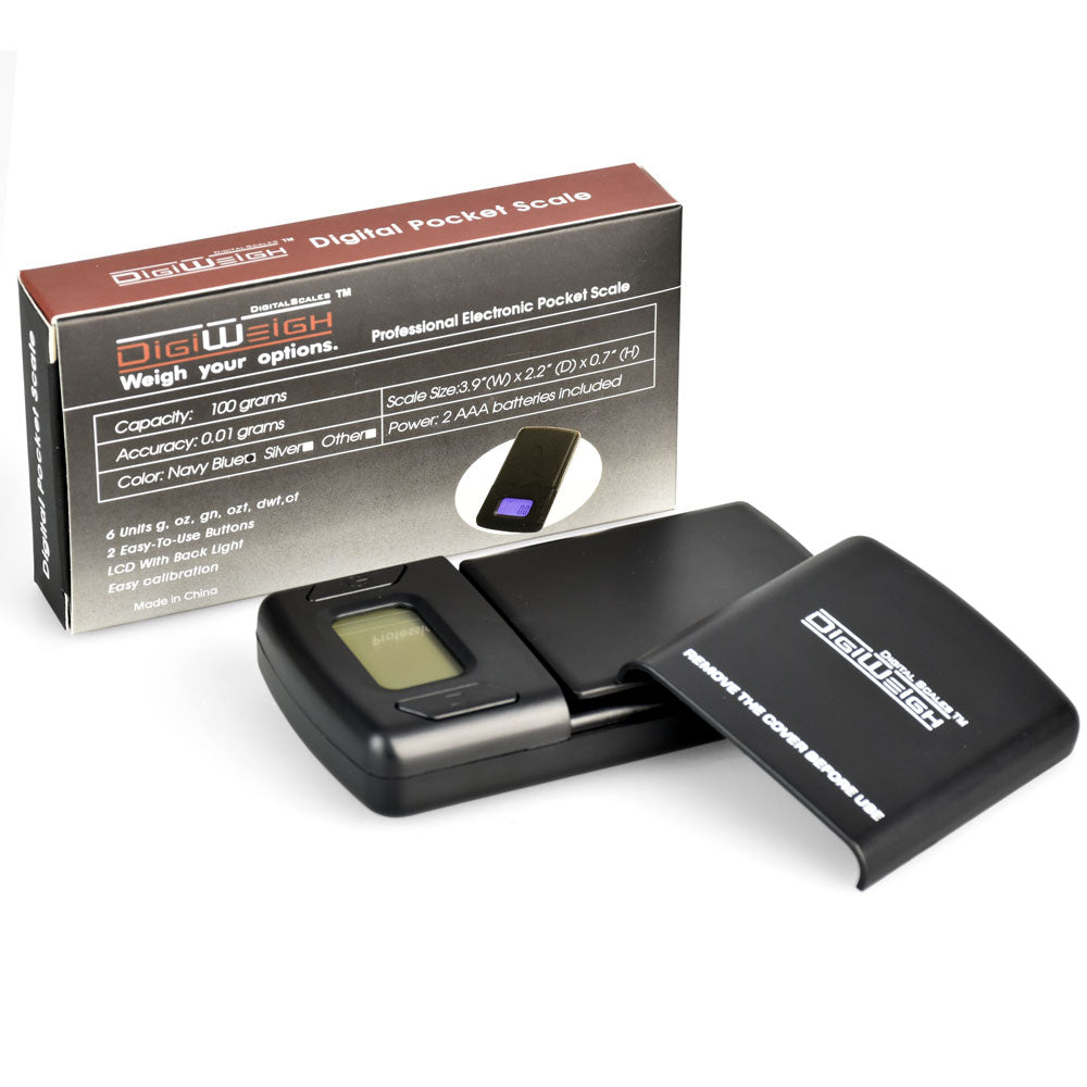 DigiWeigh Economic Design Digital Pocket Scale | 100g x 0.01g - Discreet Smoker