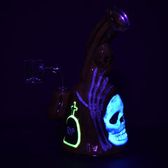 Haunted Gourd Enamel on Glass Dab Rig - 7" / 14mm F