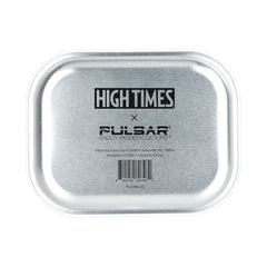 High Times x Pulsar Mini Metal Rolling Tray - White Logo / 7"x5.5" - Discreet Smoker