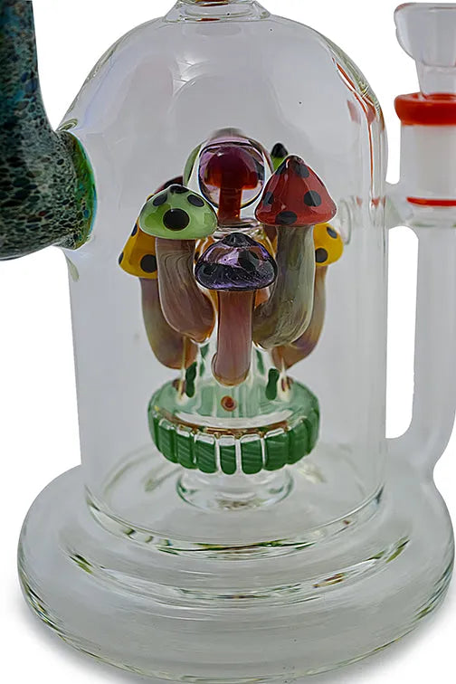 Handmade Mushroom Glass Water Pipe - Discreet Smoker