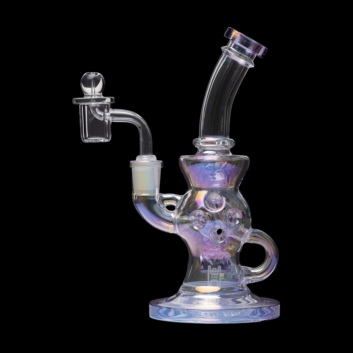 Human Grade 8.5" Swiss Incycler Glass Rig Recycler Water Pipe - Discreet Smoker