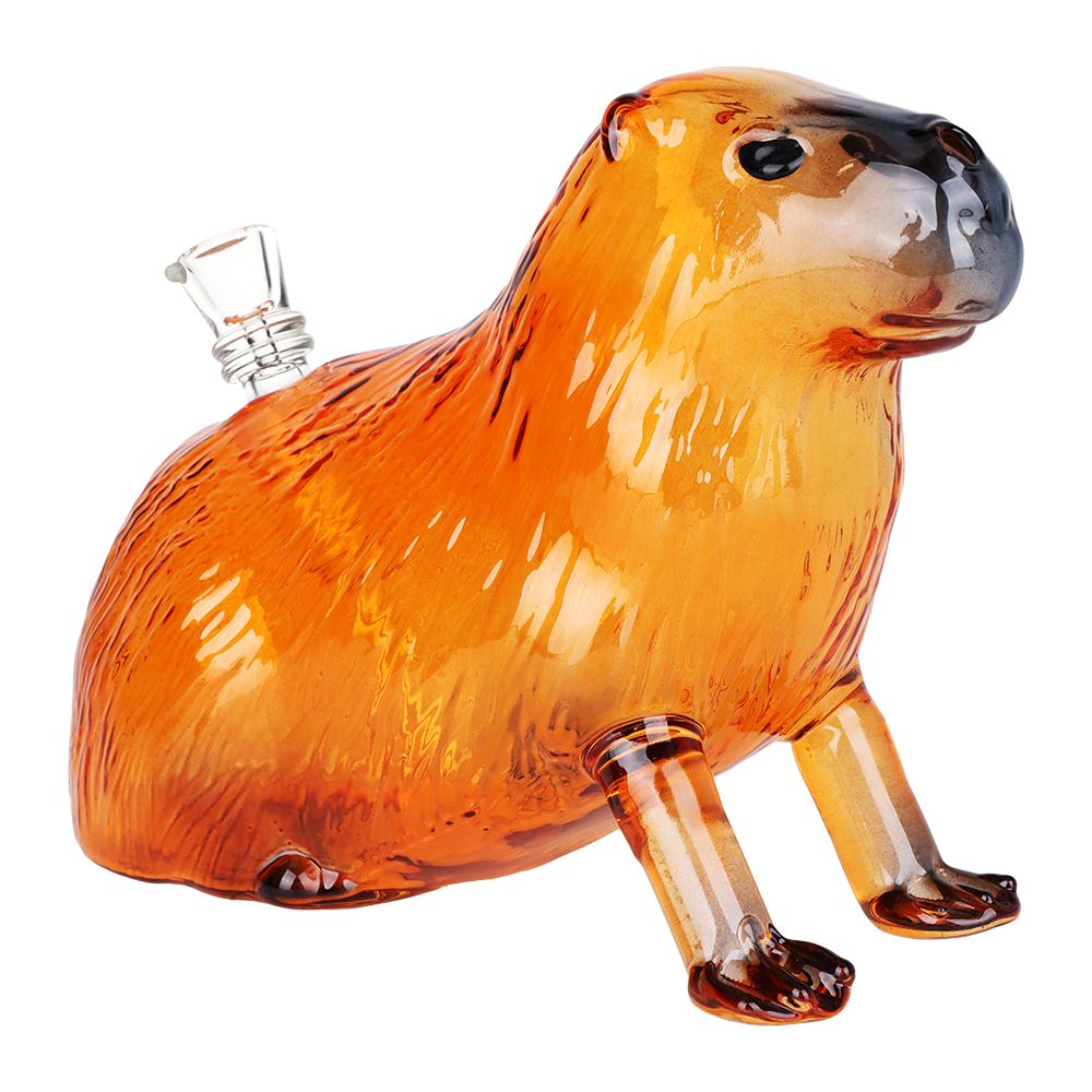 Capybara Glass Water Pipe - 7.5" / 14mm F - Discreet Smoker