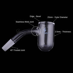 HONEY BEVEL DEEP BOWL QUARTZ BANGER - 45° DEGREE | BL - Discreet Smoker