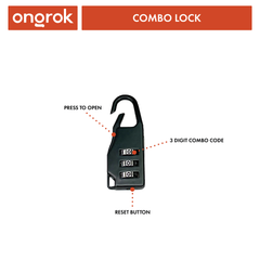 Ongrok Carbon-lined Wallets with Combination Lock V 2.0 | 3" Sizes (Small, Medium, Large) - Discreet Smoker