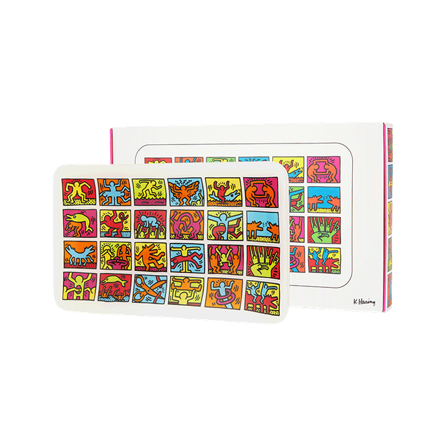 K. Haring Glass Rolling Tray - Discreet Smoker