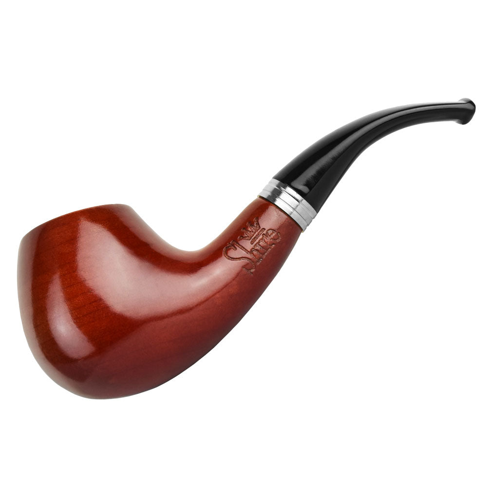 Pulsar Shire Pipes Bent Apple Cherry Wood Tobacco Pipe - Discreet Smoker