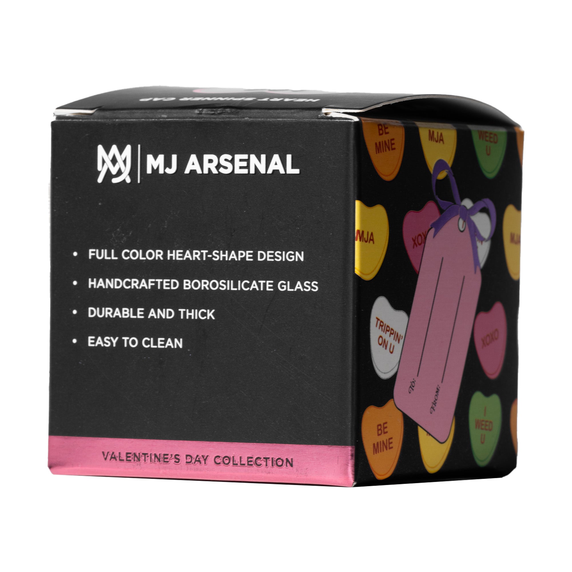 MJ Arsenal Heart Spinner Carb Cap Valentine's Day - Discreet Smoker