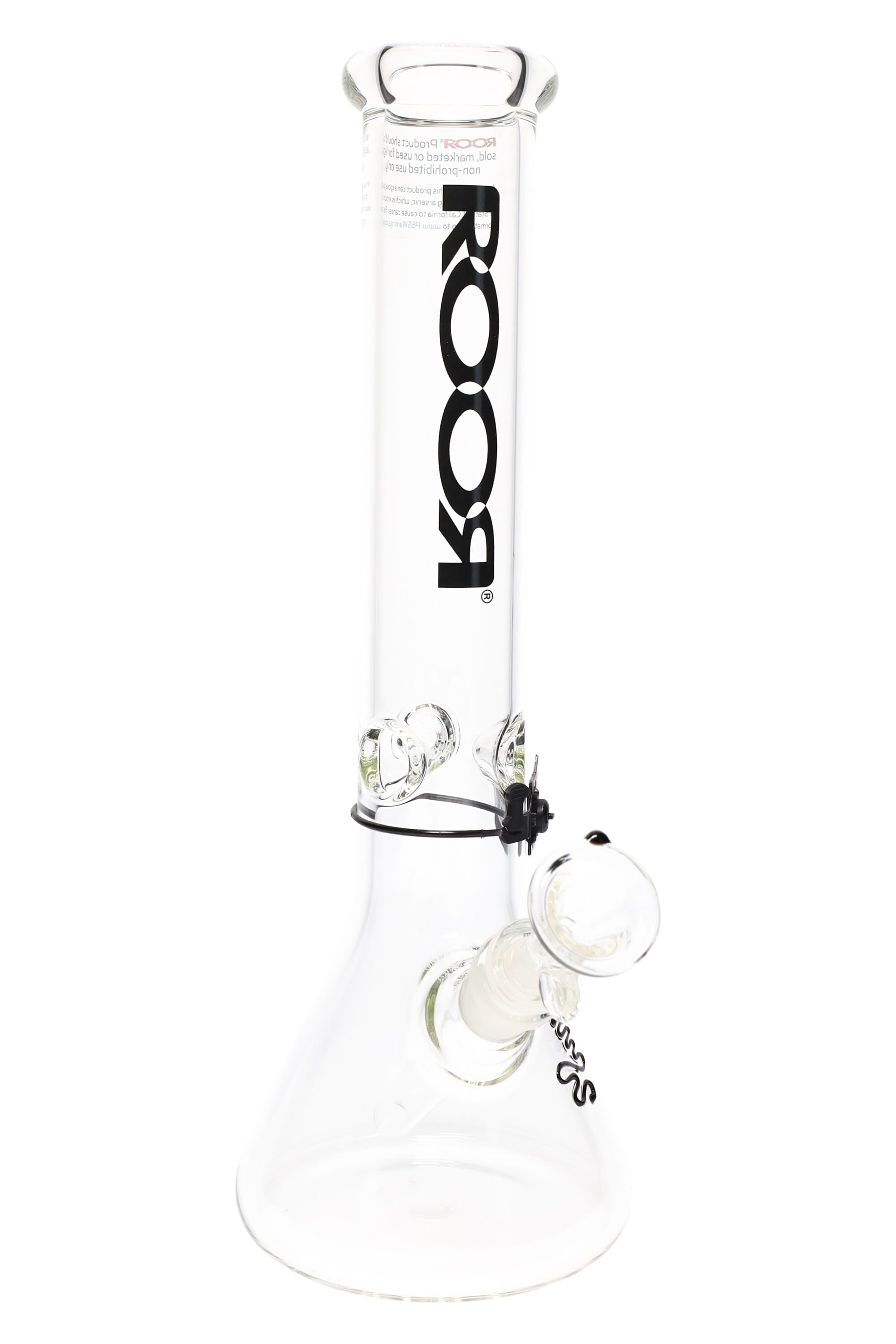 ROOR 5 mm Beaker Bong with Ice Pinch – Glass-on-Glass Classic - Discreet Smoker