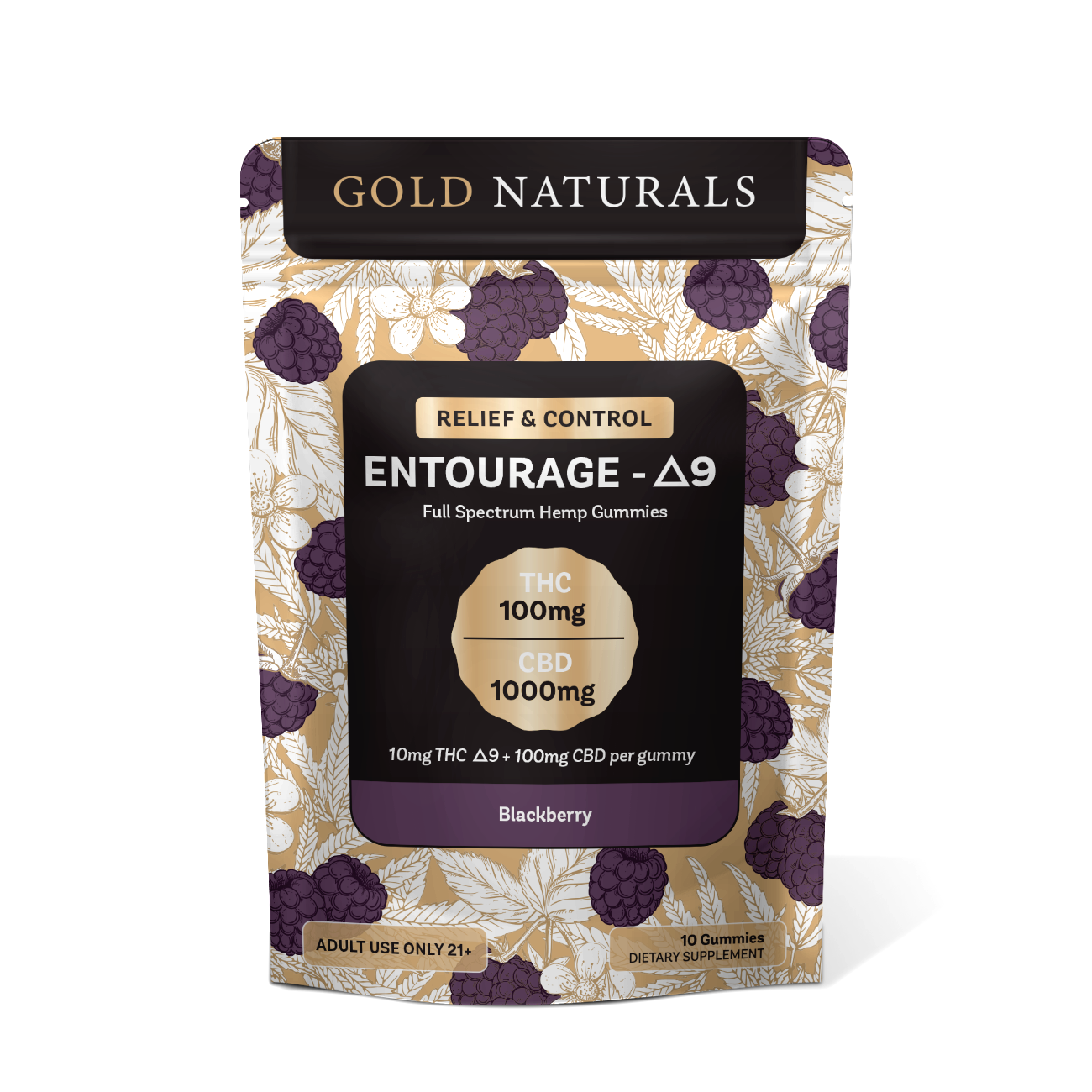 Gold Naturals Entourage Δ9 Gummy - Discreet Smoker