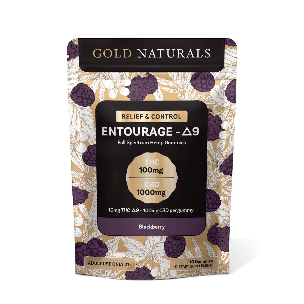 Gold Naturals Entourage Δ9 Gummy - Discreet Smoker
