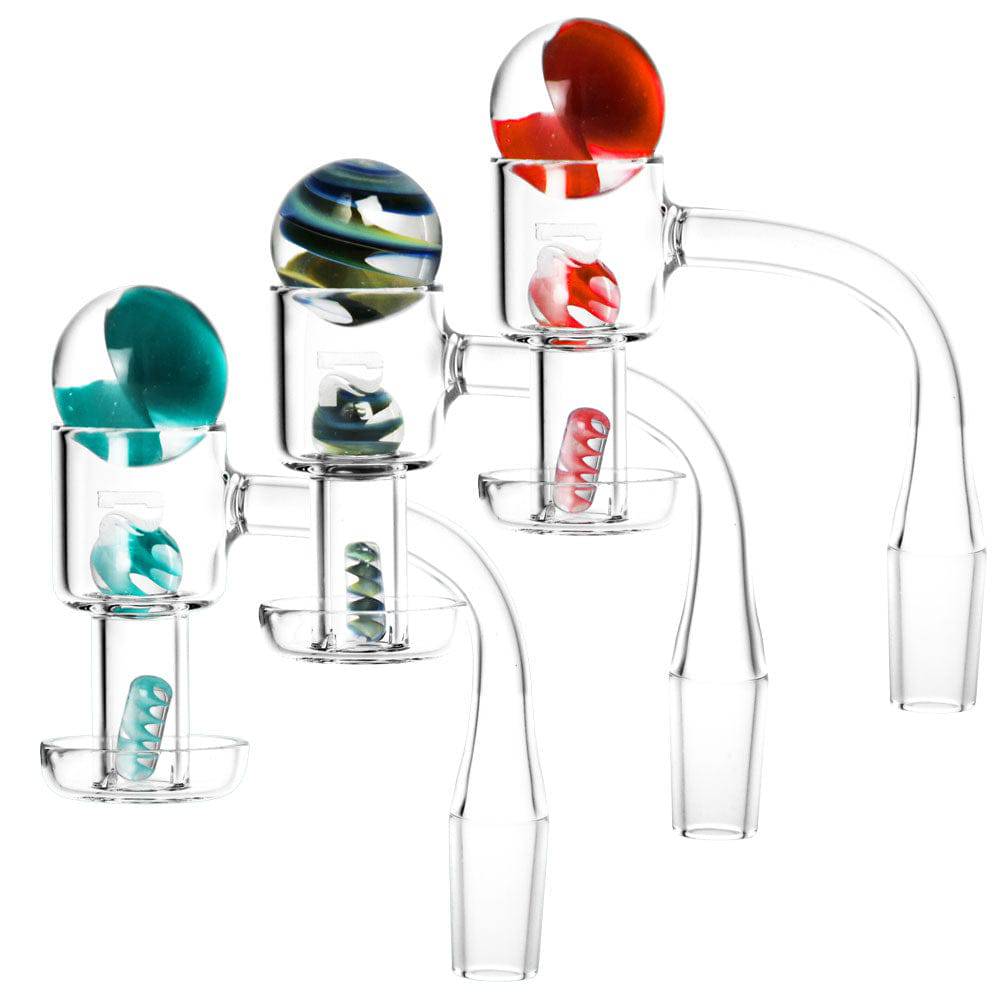 Pulsar Terp Slurper Twist Set w/ Banger - 4pc/14mm M/Colors Vary - Discreet Smoker