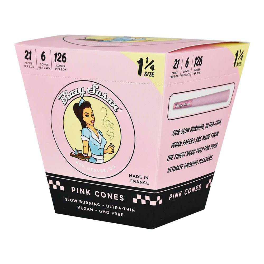 Blazy Susan Pink Pre-Rolled Cones | 21pc Display - Discreet Smoker