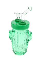 Colored Glass Cactus Water Pipe “Desert Sipper” – 3.5″ - Discreet Smoker