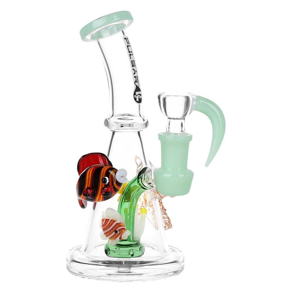 Pulsar Just Keep Swimming Glass Water Pipe - 6.5" / 14mm F - Discreet Smoker