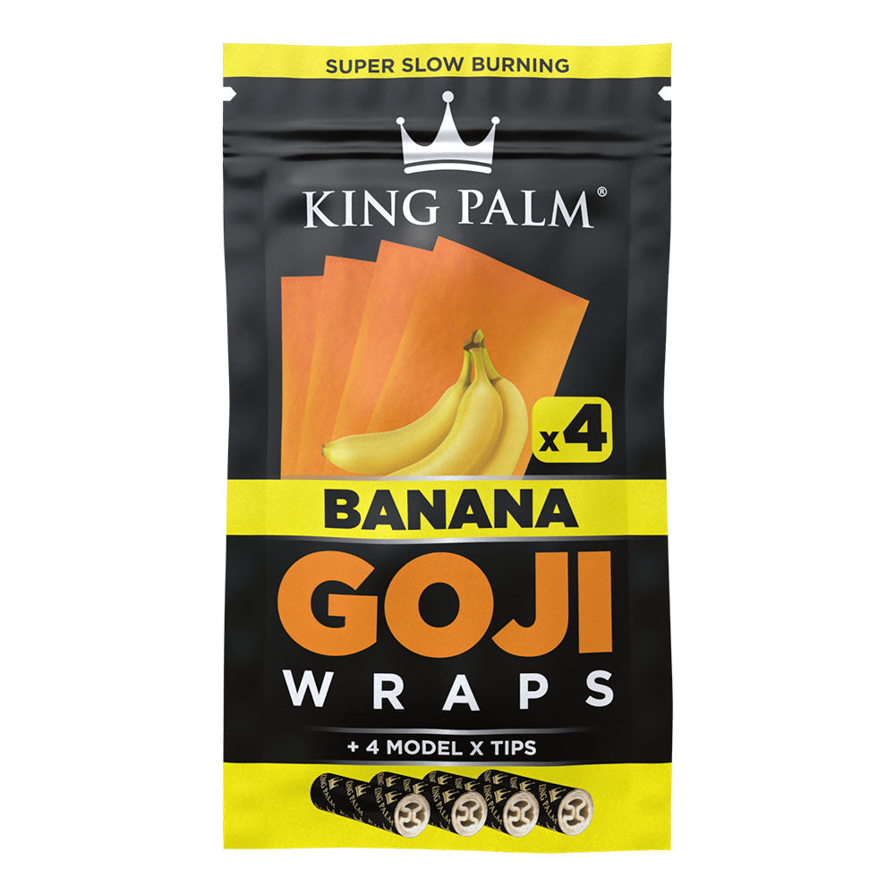 King Palm Goji Wraps & Filter Tips | 4pk | 15pc Display - Discreet Smoker