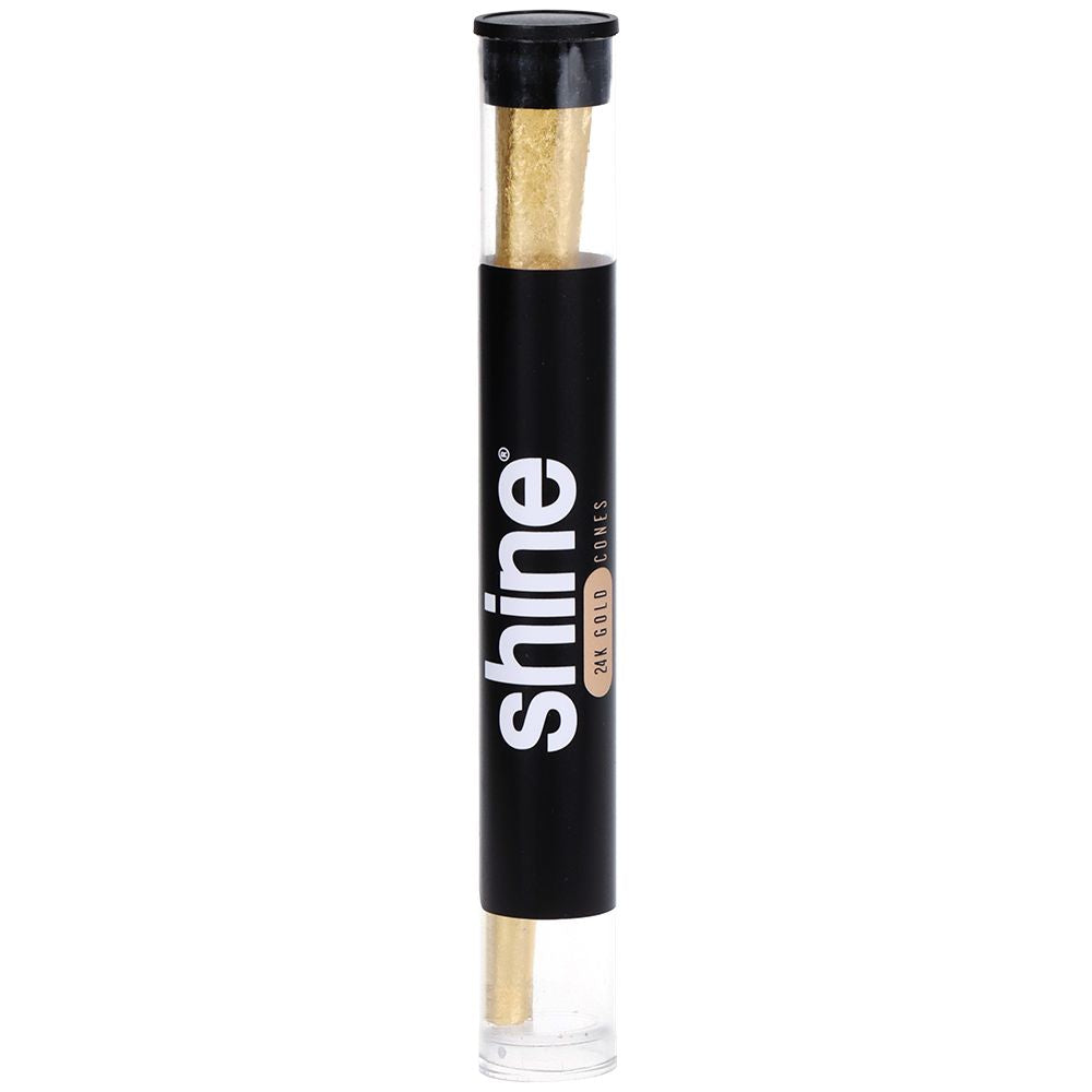 Shine 24K Gold Pre-Rolled Cones - 2pc Tube / 1 1/4 - Discreet Smoker