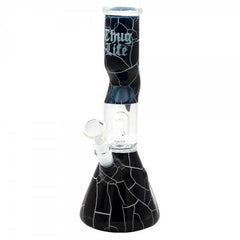 Thug Life | 10" Cracked Stone Glass Water Pipe - Discreet Smoker