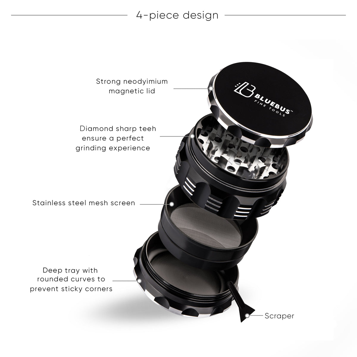 GA Aluminum Grinder Green - Discreet Smoker