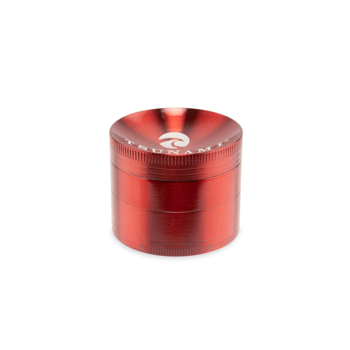 Tsunami Sunken Top 50mm 4-Piece Grinder, Red