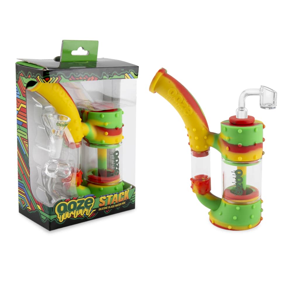 Ooze Stack Pipe Silicone Bubbler - Discreet Smoker
