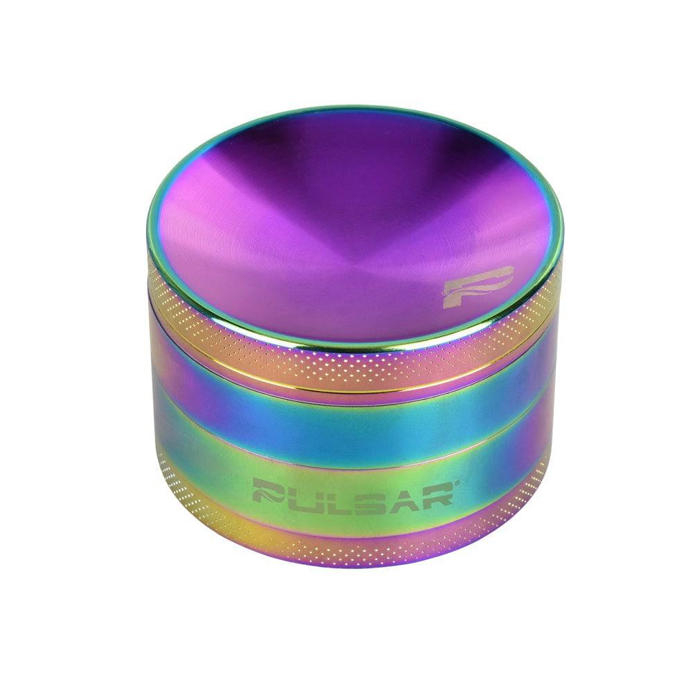 Pulsar Concave Rainbow Anodized Aluminum Grinder | 2.5" - Discreet Smoker