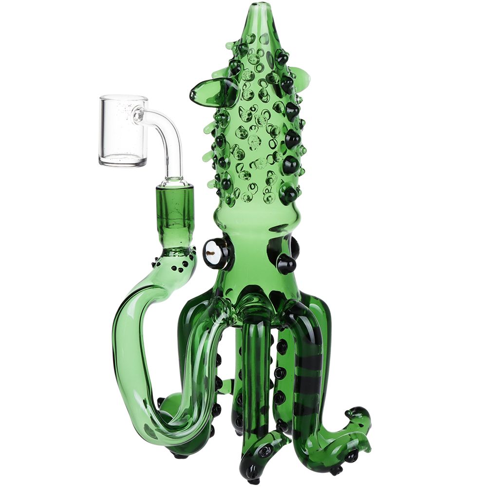 Spiny Squid Glass Dab Rig - 9" / 14mm F - Discreet Smoker