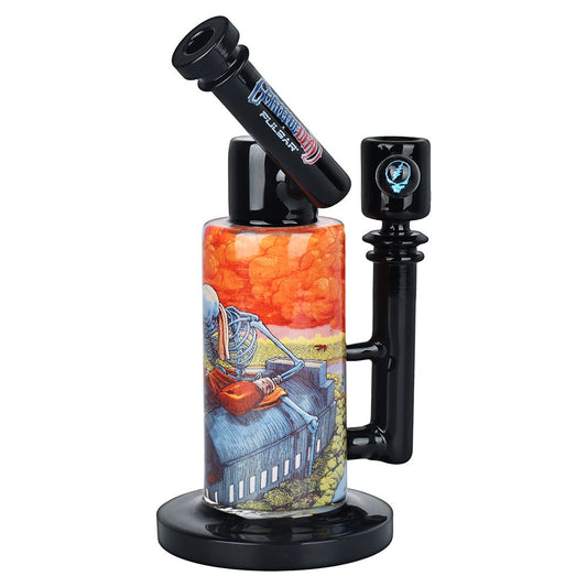 Grateful Dead x Pulsar Inside Print Water Pipe - 8.5" / 14mm F / Boxer - Discreet Smoker