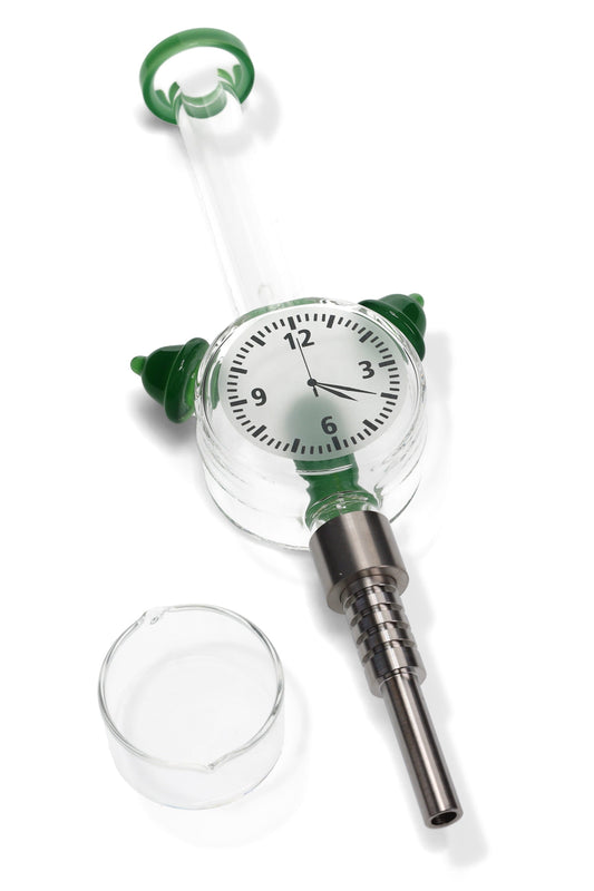 Glass Clock Dab Straw Kit “Time Keeper” – 8″