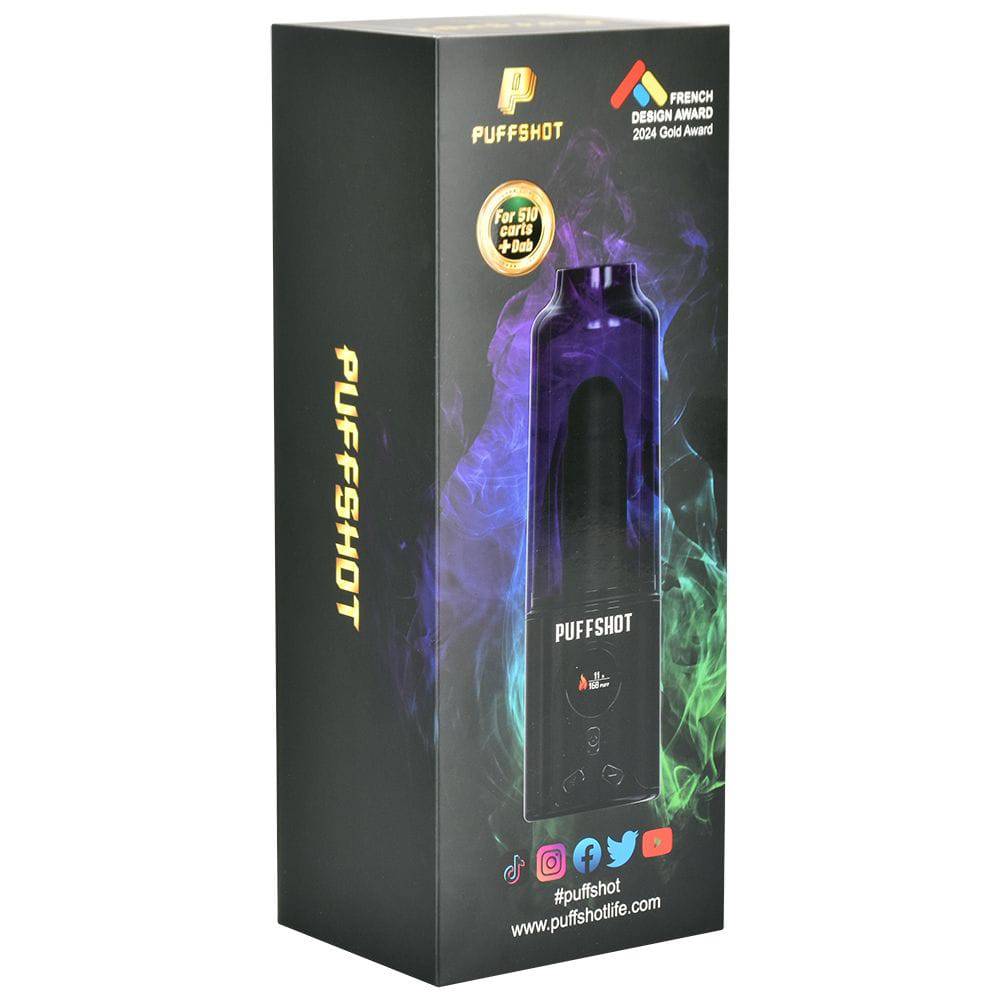 Puffshot - Forced Air 510 Cartridge Vaporizer - 1500mAh / Black - Discreet Smoker