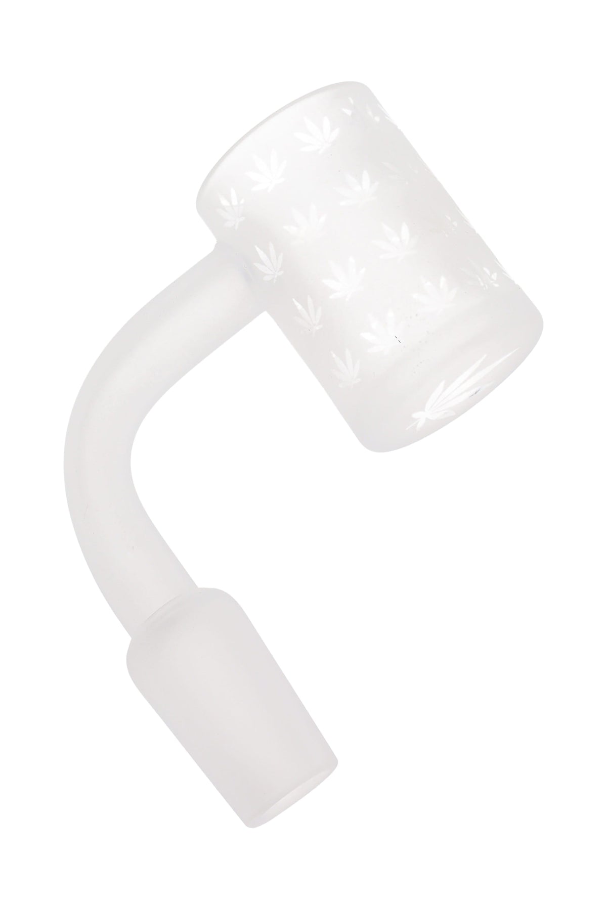 Quartz 14.5 mm Male 90° Frosted Flat-Top Banger – Etched Designs - Discreet Smoker