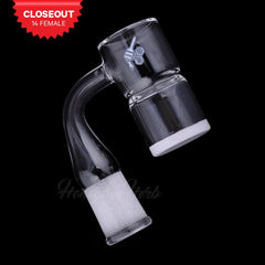 HONEY & MILK BEVEL SPLASH BUCKET QUARTZ BANGER - 90° DEGREE | YL - Discreet Smoker