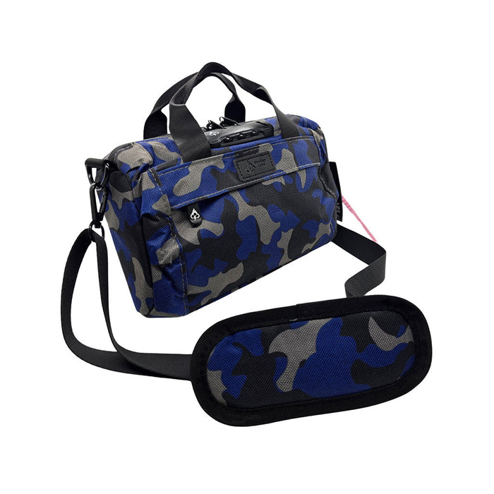 FIREBAR LABS SMELL PROOF LOCKABLE MINI DUFFLE, Blue Camo
