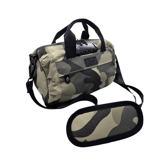 FIREBAR LABS SMELL PROOF LOCKABLE MINI DUFFLE, Gray Camo