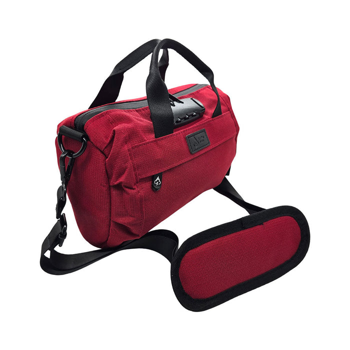 FIREBAR LABS SMELL PROOF LOCKABLE MINI DUFFLE, Ruby Red