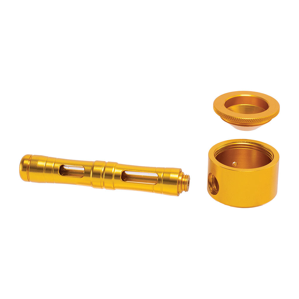 FLAT CHAMBER ALUMINUM GLASS SMOKING PIPE - Discreet Smoker