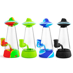 Glass Silicone UFO Bong - Discreet Smoker
