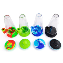 Glass Silicone UFO Bong - Discreet Smoker