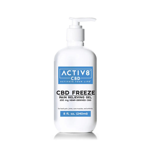 ACTIV8 CBD Freeze Pain Relieving Gel: 250mg & 650mg CBD - Discreet Smoker