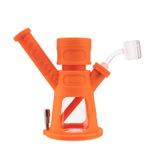 Ooze Hyborg Silicone Glass 4-in-1 Hybrid Water Pipe and Nectar Collector - Discreet Smoker