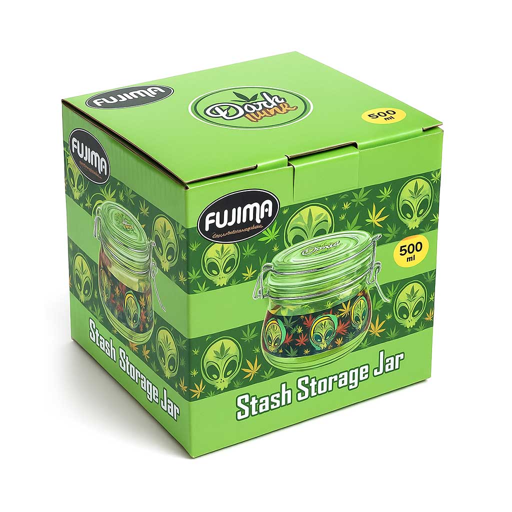 FUJIMA AIRTIGHT GLASS STASH JAR - Discreet Smoker