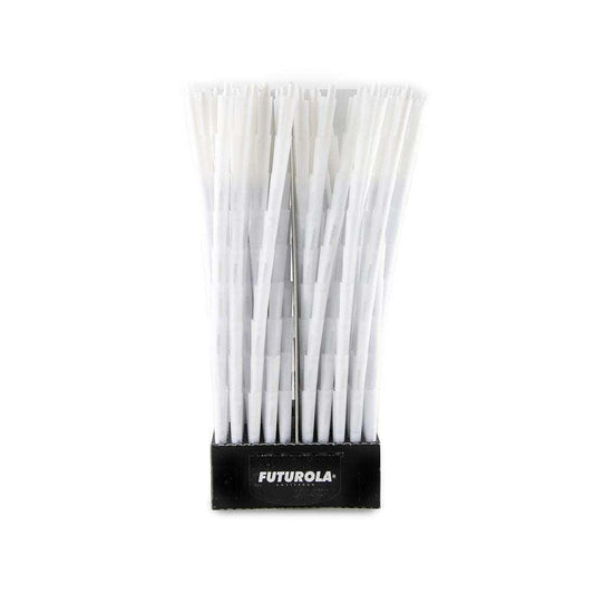 Futurola Cones - 1 1/4 - Classic White - Non-Printed Tip - 900ct - Discreet Smoker